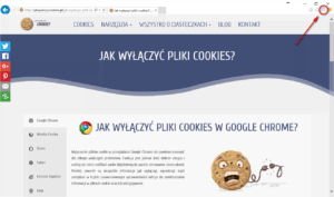 Wyłączanie cookies Internet Explorer- otwórz menu
